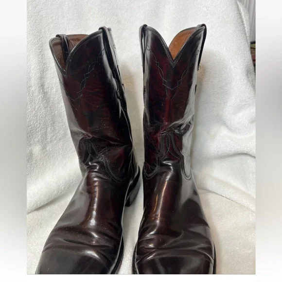 Lucchese Cherry Ref Leather Cowboy Boots - Men’s - Picture 3 of 16